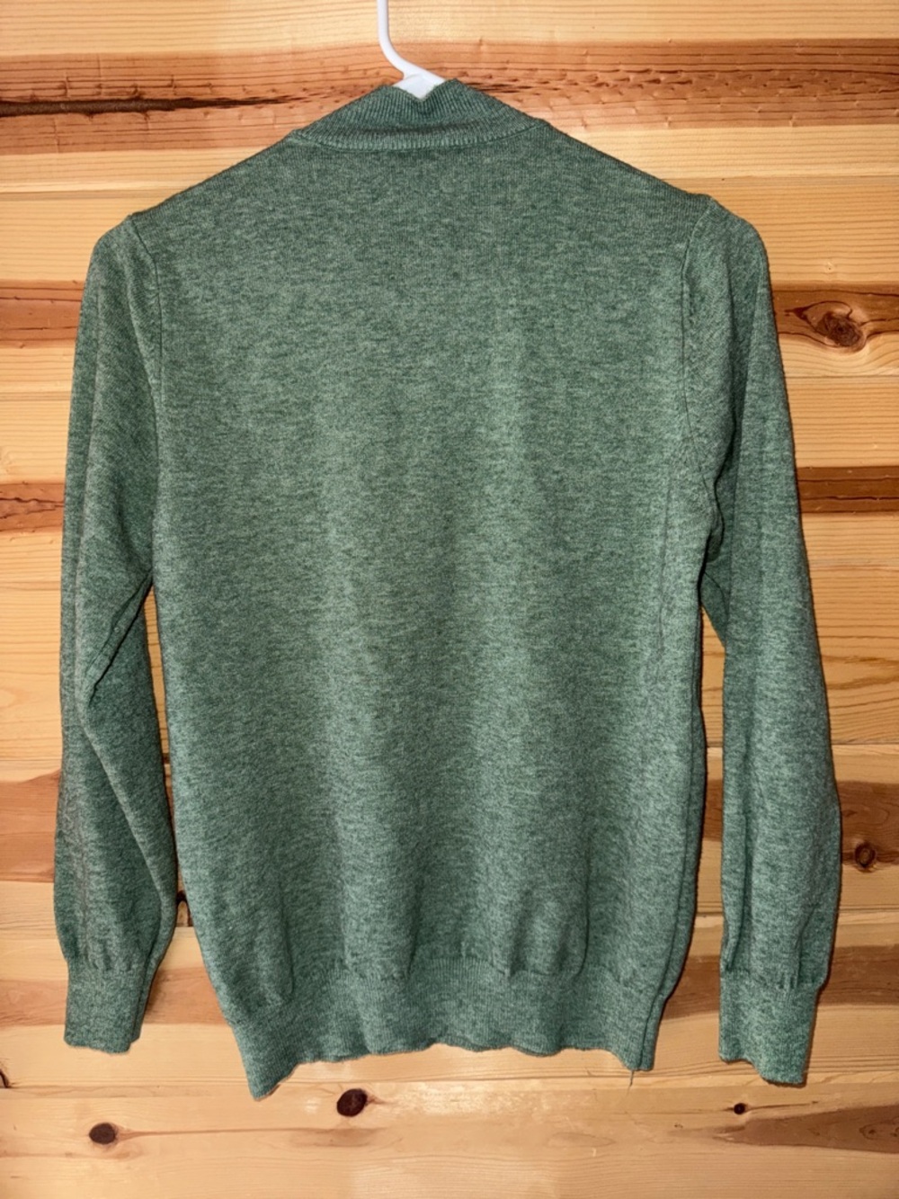 Green Mock Neck Sweater - Picture 2 of 2